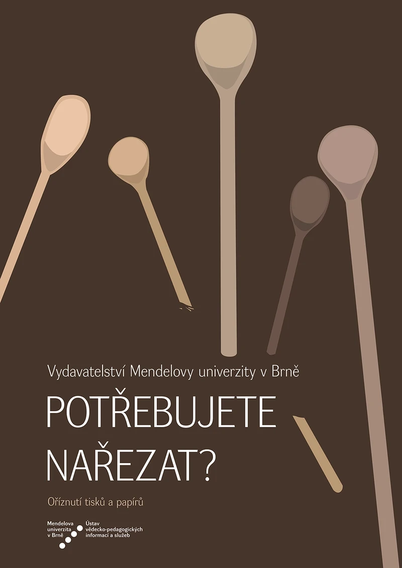 Propagace Mendelu: plakát s nabídkou knihařské práce