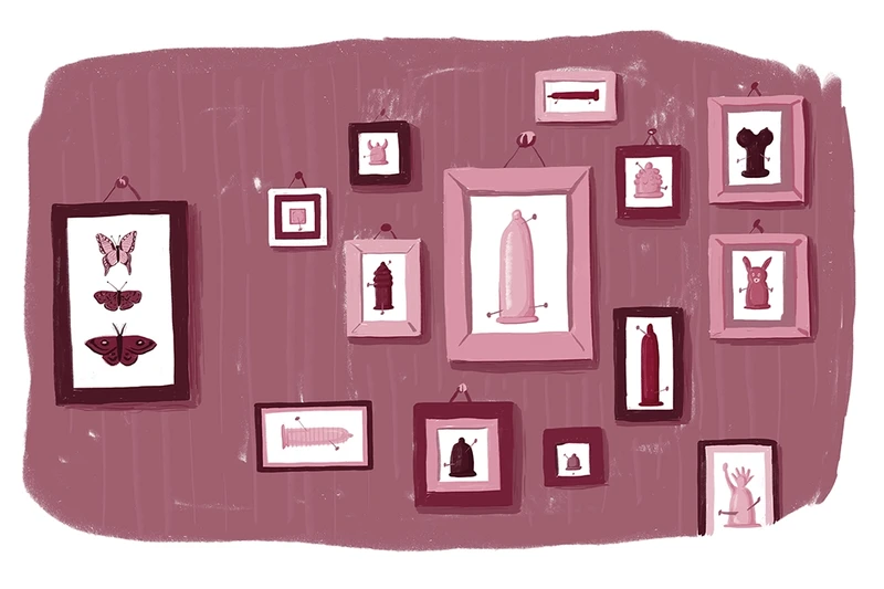 Taboo, ilustrace kapitoly Janiš – sbírka kondomů.