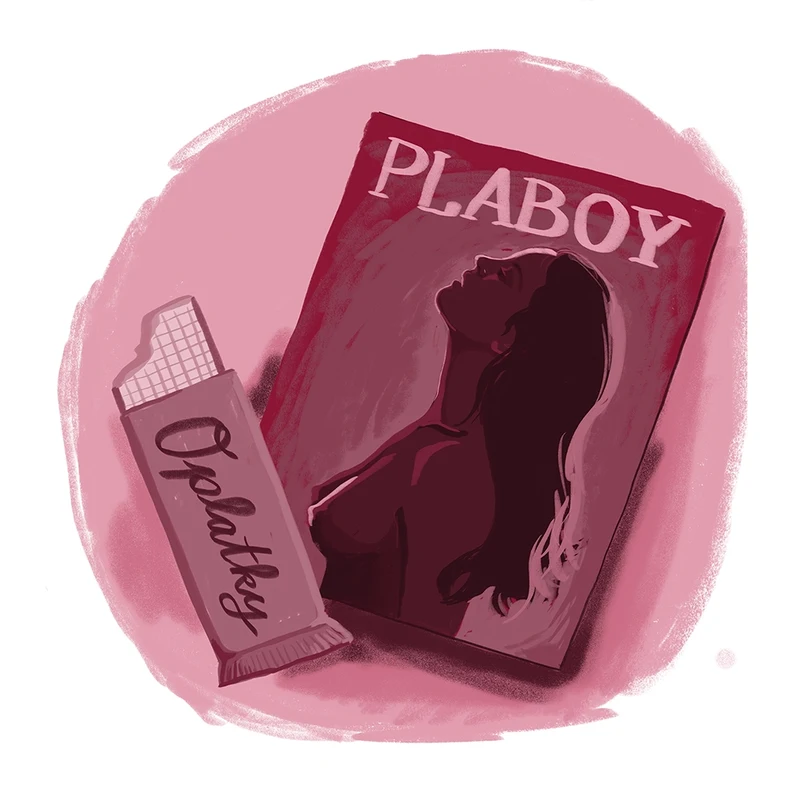 Taboo, ilustrace kapitoly Vaněček – časopis a oplatky